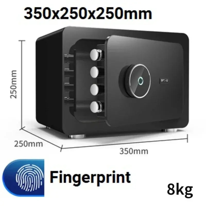 Digital Safe Box for Money All Steel Cofre Inteligentes Fingerprint Electronic Password Safe Household Small Safe Deposit Box RomantiLume