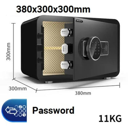 Digital Safe Box for Money All Steel Cofre Inteligentes Fingerprint Electronic Password Safe Household Small Safe Deposit Box RomantiLume