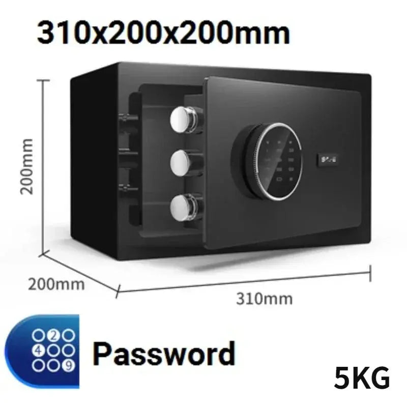 Digital Safe Box for Money All Steel Cofre Inteligentes Fingerprint Electronic Password Safe Household Small Safe Deposit Box RomantiLume