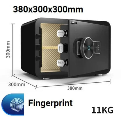 Digital Safe Box for Money All Steel Cofre Inteligentes Fingerprint Electronic Password Safe Household Small Safe Deposit Box RomantiLume