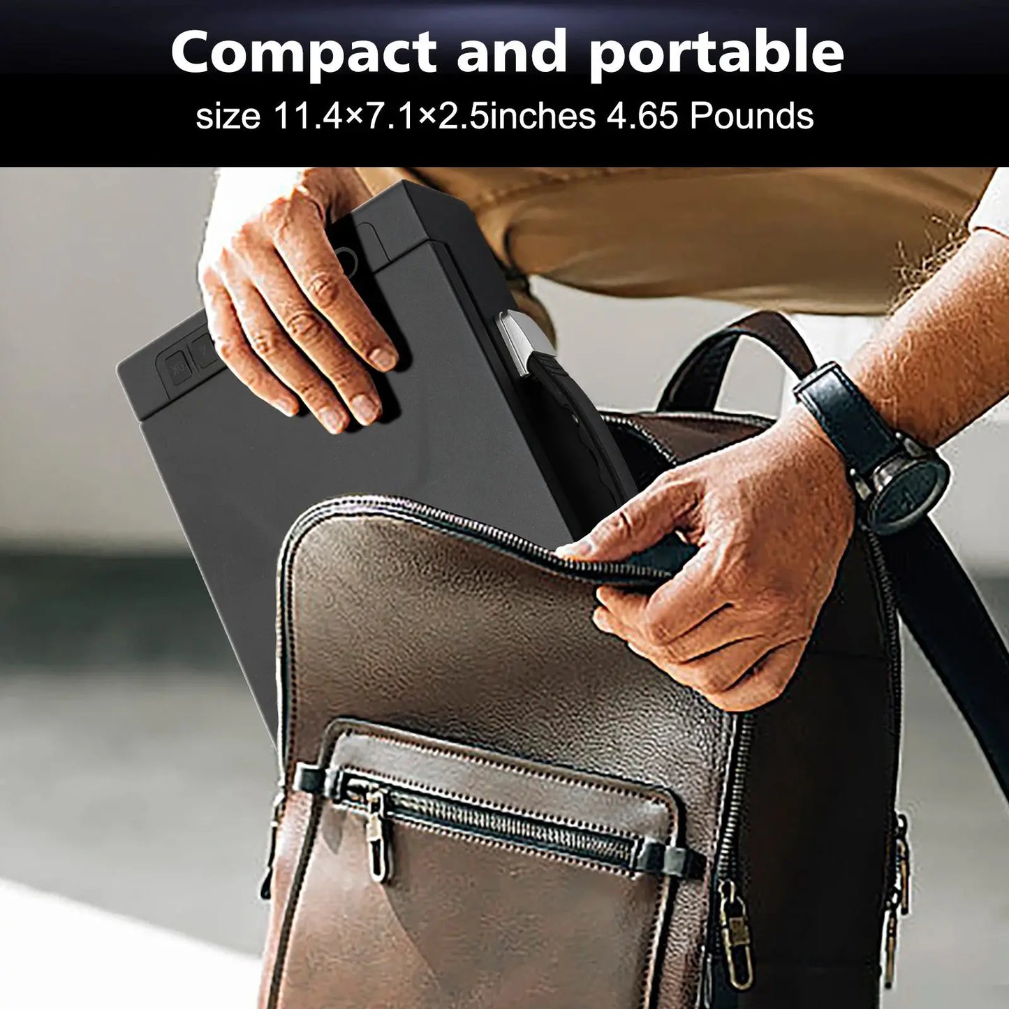 Biometric Technology Portable Gun Safe Box Tuya APP Password Fingerprint Key Unlock Cold-rolled Steel Material Safe Security Box RomantiLume