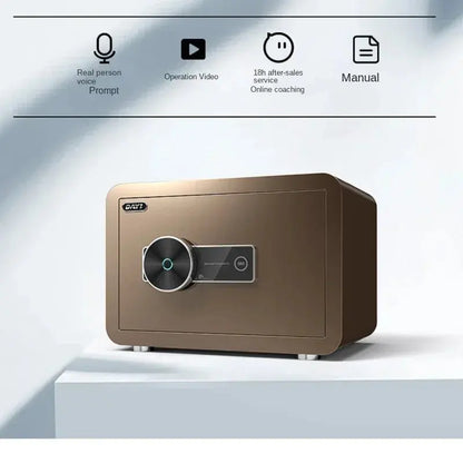 Digital Safe Box for Money All Steel Cofre Inteligentes Fingerprint Electronic Password Safe Household Small Safe Deposit Box RomantiLume