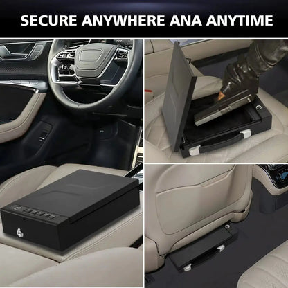 Biometric Technology Portable Gun Safe Box Tuya APP Password Fingerprint Key Unlock Cold-rolled Steel Material Safe Security Box RomantiLume