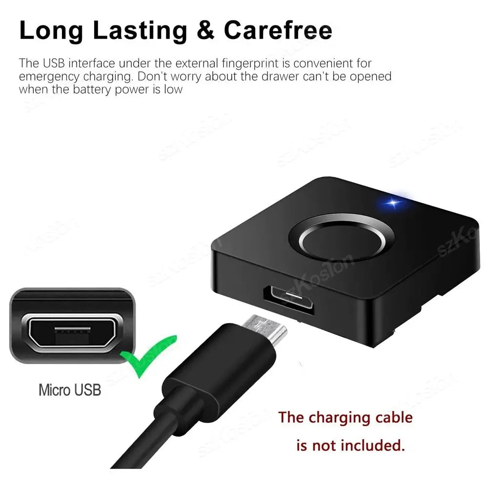 Smart Drawer Cabinet Lock Intelligent Electronic Biometric Fingerprint Locks Furniture Locker Finger Print Lock Smart Door Lock RomantiLume