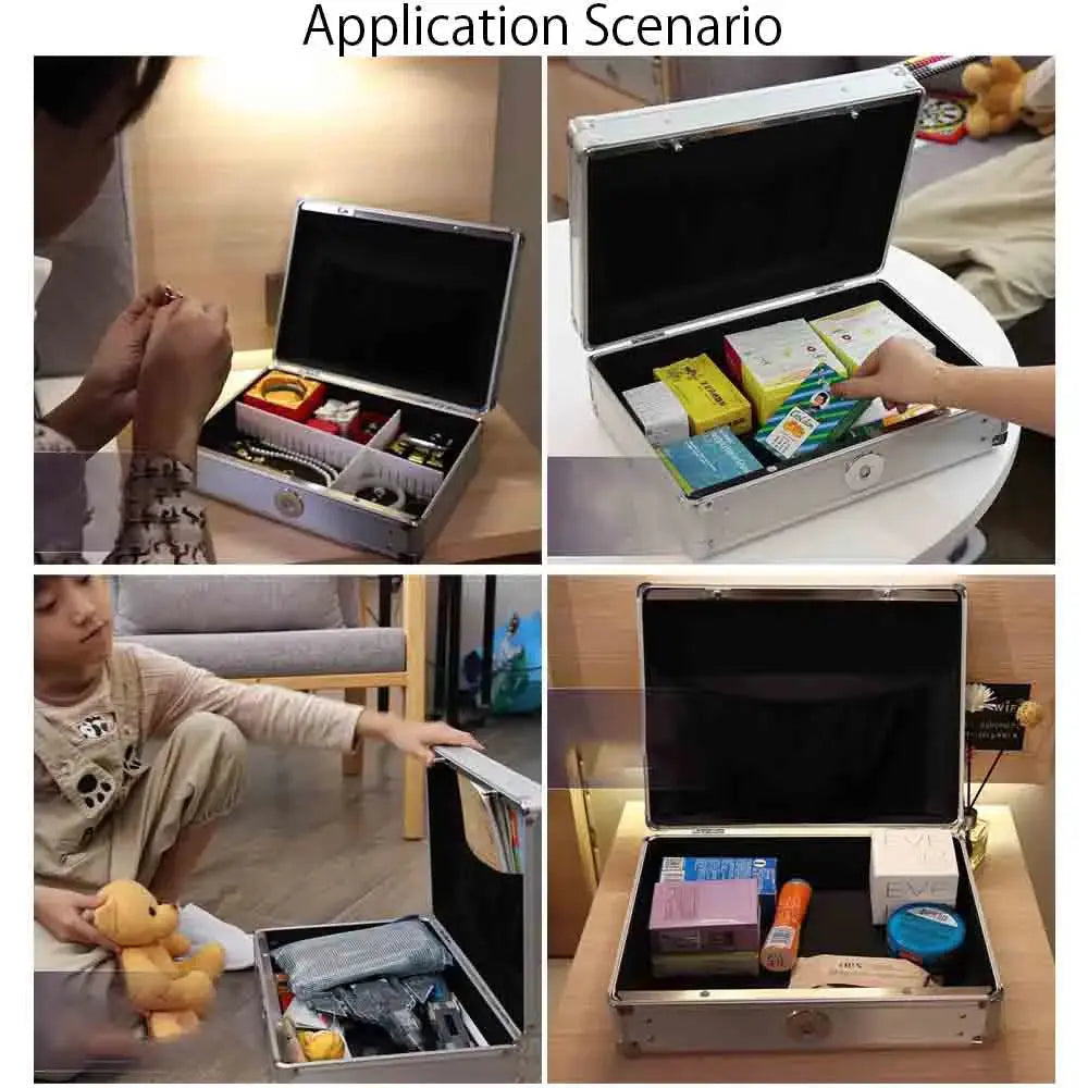 Biometric Fingerprint Safe Box Gun Safe Jewelry Privacy Security Storage Box with Morse Code Lock Intelligent Secret Hidden Safe RomantiLume