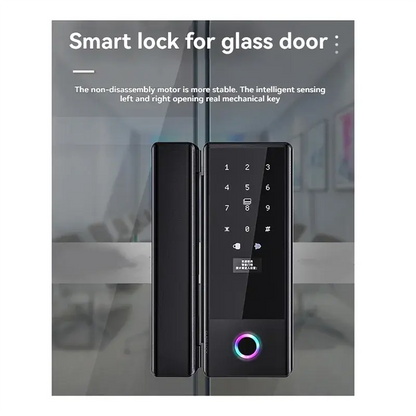 ELECT-Tuya Smart Home Fingerprint Lock With Biometric Access For Sliding Glass Doors Electronic Glass Door Lock RomantiLume