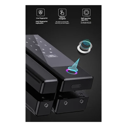 ELECT-Tuya Smart Home Fingerprint Lock With Biometric Access For Sliding Glass Doors Electronic Glass Door Lock RomantiLume