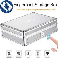 Biometric Fingerprint Safe Box Gun Safe Jewelry Privacy Security Storage Box with Morse Code Lock Intelligent Secret Hidden Safe RomantiLume