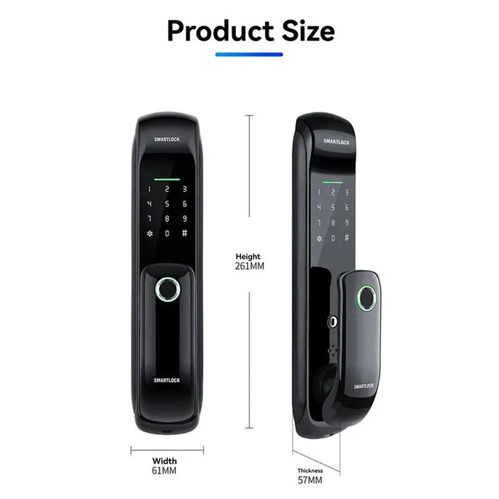 AAAEL-Tuya Smart Locks Fully Automatic Electronic Door Lock With Biometric Fingerprint Lock Rfid Card Password Key Unlock RomantiLume